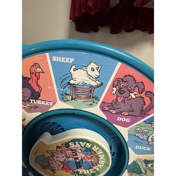 Vintage 1989 Mattel See’n Say The Farmer Says Toy Works - Picture 5 of 16